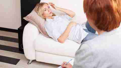 A woman talks to her therapist about treating her combination of ADHD and OCD.